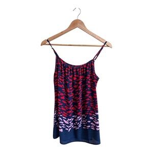 CAbi Smooch Cami Multicolor Printed Spaghetti Strap Womens Size S 5548